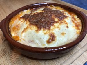 Lasaña de atún y calabacín con palitos de cangrejo en vez de pasta