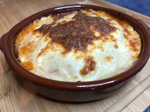 Lasaña de atún y calabacín con palitos de cangrejo en vez de pasta